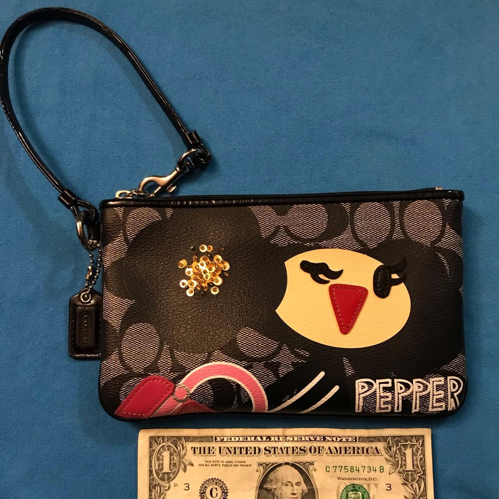Coach Pepper Poppy Wristlet